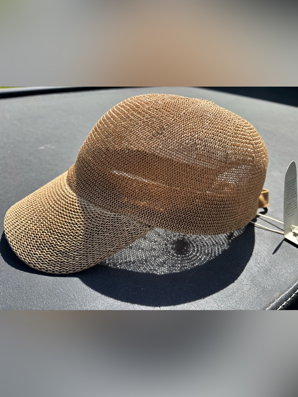 Wyeth Paula Mesh Cap in Camel. Packable! - Picture 6 of 7